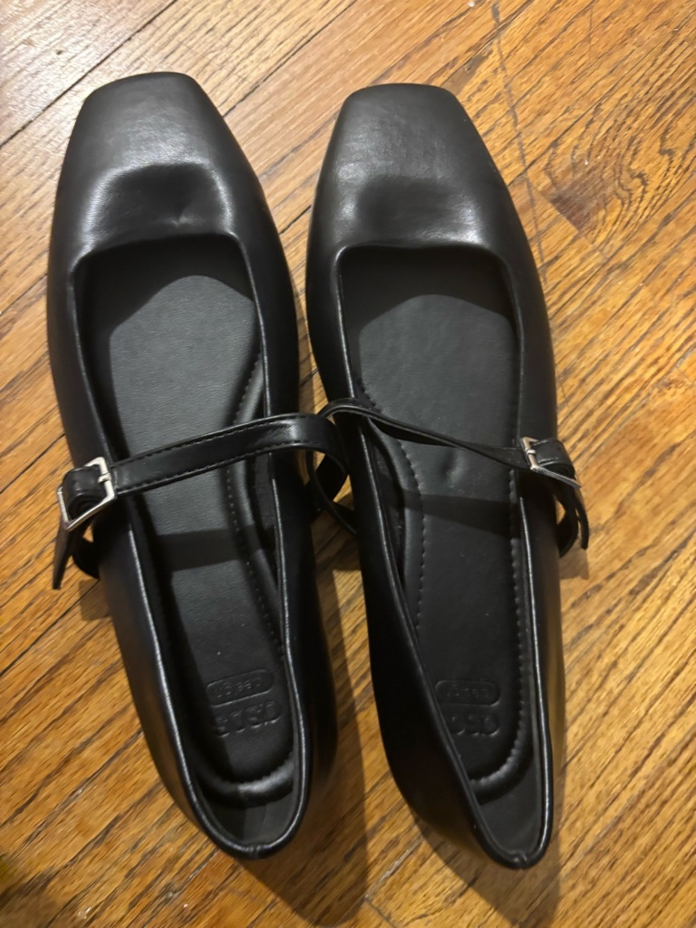 ASOS Classic Black Mary Jane Flats - Sleek Square toe Women's Shoes Size 8